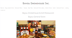 Desktop Screenshot of bayousmokehouse.com