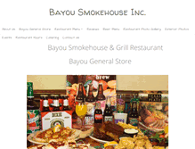 Tablet Screenshot of bayousmokehouse.com